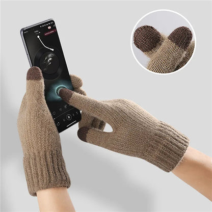 Iwarm ST0016 Winter Touchscreen Gloves, Size 22cm, Navy Blue