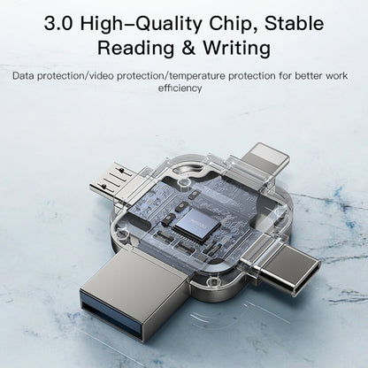 External Memory USB-A 3.0 / Lightning / USB-C / microUSB Yesido FL15, 128Gb