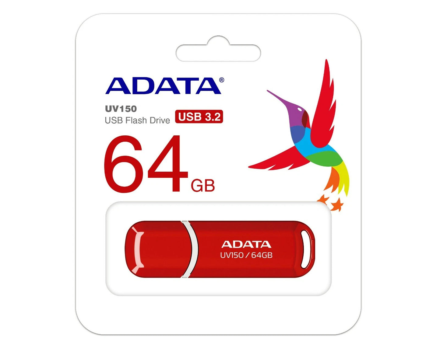 External Memory USB-A 3.2 Adata UV150, 64Gb AUV150-64G-RRD