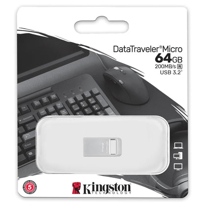 Kingston Micro G2 USB-A 3.2 External Memory USB-A 3.2, 64Gb DTMC3G2/64GB 