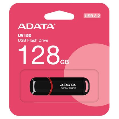 Adata UV150 USB-A 3.2 External Memory, 128GB AUV150-128G-RBK