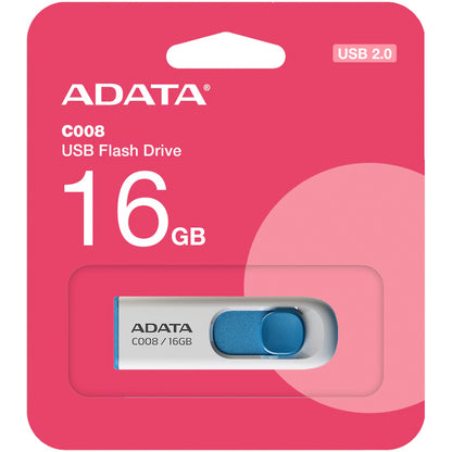 External USB-A Memory Adata C008, 16Gb AC008-16G-RWE