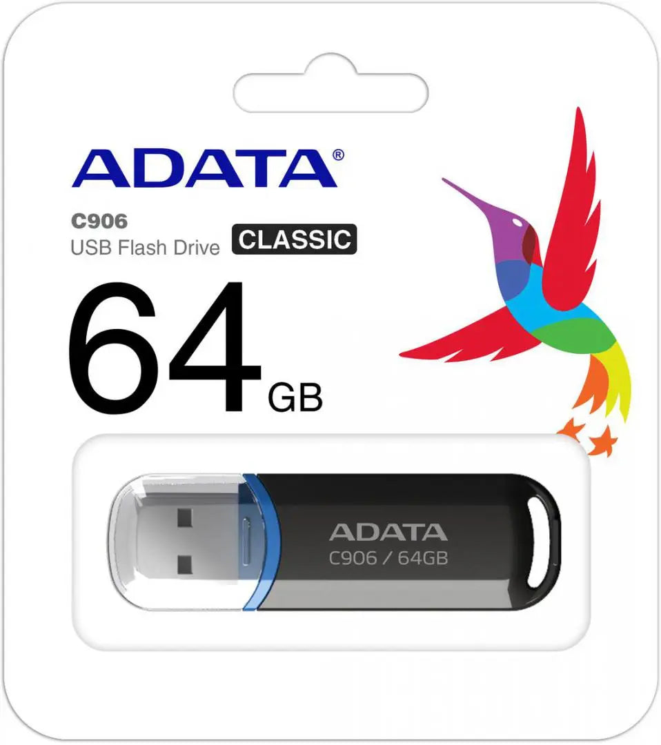 External USB-A Memory Adata C906, 64Gb AC906-64G-RBK