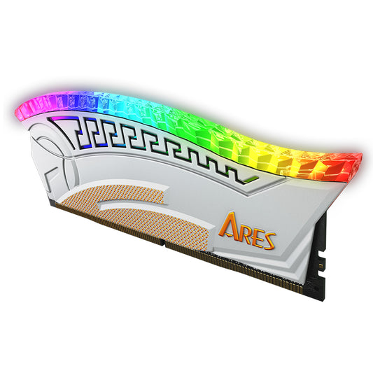 Dato Ares Armor RAM Memory, DDR4, RGB, 8GB, 3600Mhz, CL18, White AMRGB1G88G36W