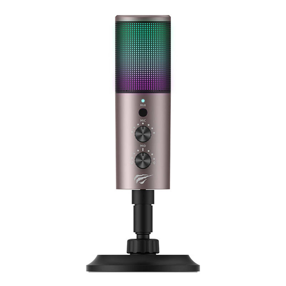HAVIT GK61 Microphone, RGB, USB-C, Gray