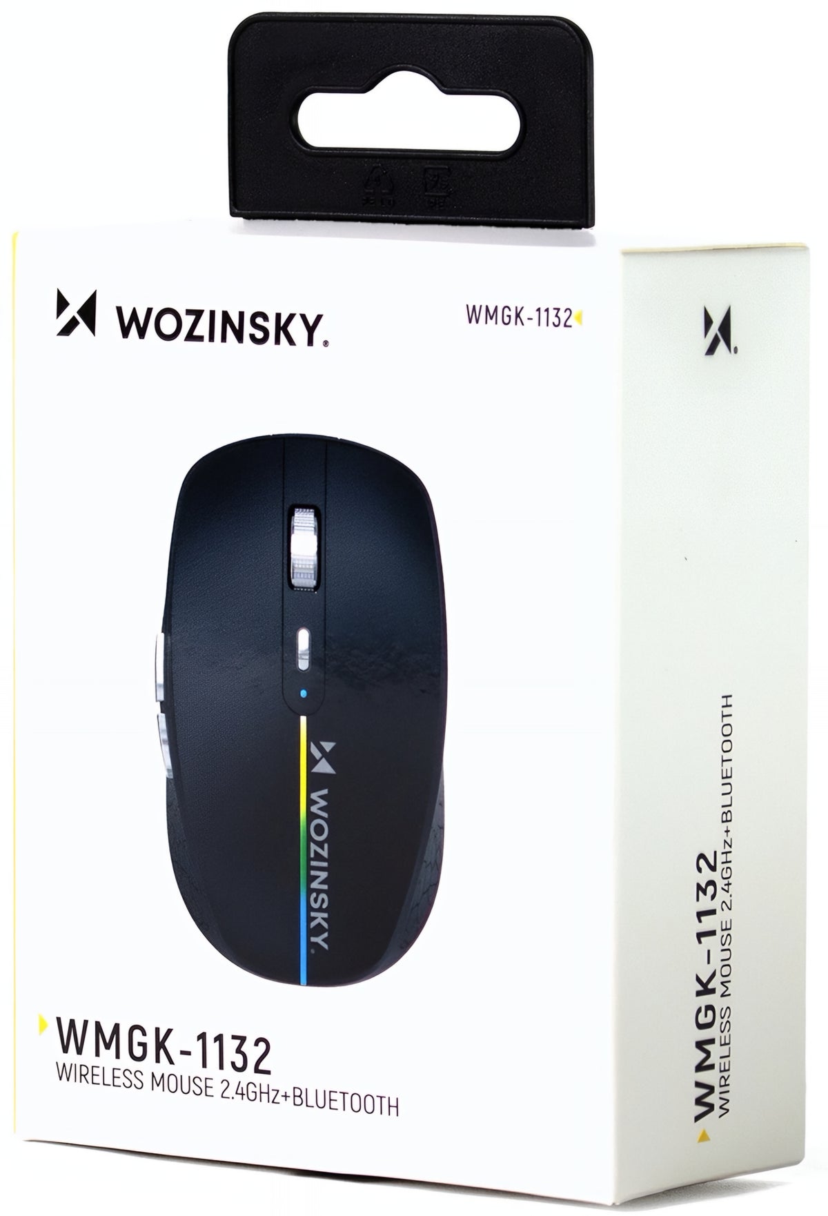 Wireless Gaming Mouse WZK WMGK-1132, 1600DPI, RGB, BT / Wi-Fi, Black