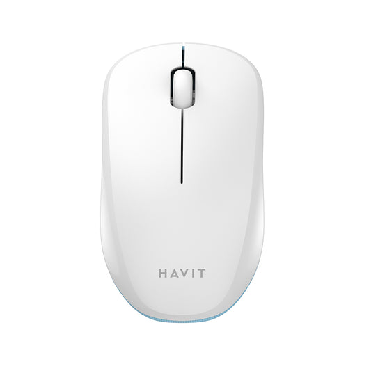 HAVIT MS66GT Wireless Mouse, 1200DPI, White Blue