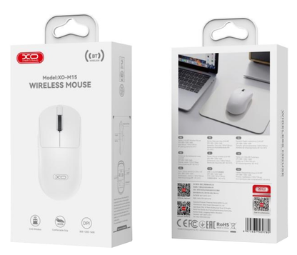 Wireless Mouse XO Design M15, 1600DPI, BT / Wi-Fi, White
