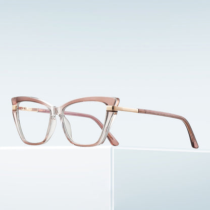 Techsuit 2271 Women's Computer Glasses, Anti-Blue Light, Light Brown