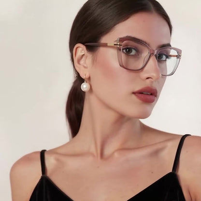 Techsuit 2273 Women's Computer Glasses, Anti-Blue Light, Brown