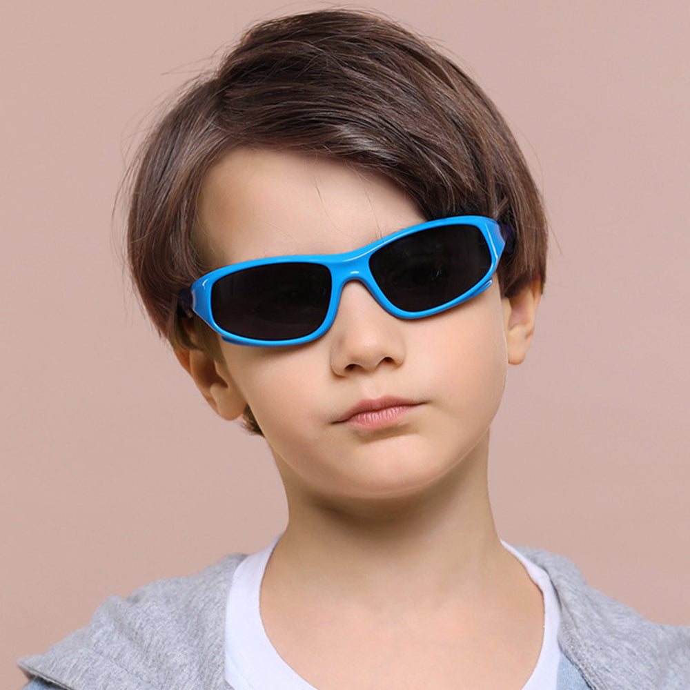 Techsuit 816-C5 Kids' Sport Sunglasses, Polarized, Blue Yellow