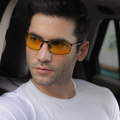 Men's Techsuit 559 Sunglasses, Polarized, UV Protection, Black Yellow