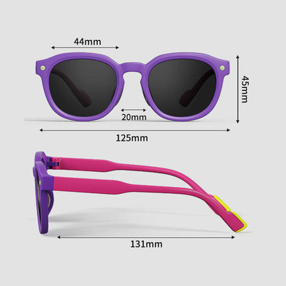 Techsuit 616 Kids Sunglasses, Polarized, UV Protection, Purple Pink