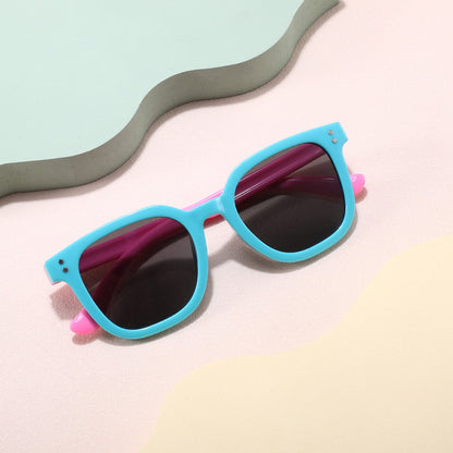 Techsuit Kids Sunglasses 8351-C27, Polarized, Blue Pink