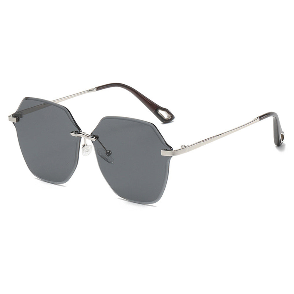 Techsuit 8195 Women's Sunglasses, Black Silver