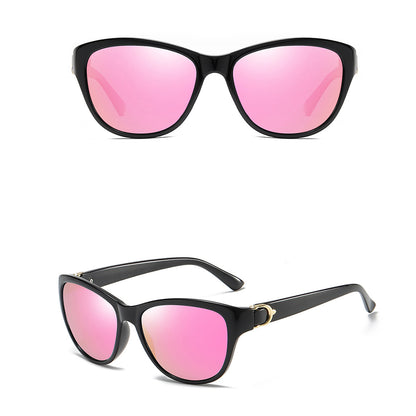 Techsuit A572 Women's Sunglasses, Polarized, UV Protection, Black Pink