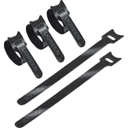 UGREEN LP401 Cable Organizer, Velcro, Set of 3 Pieces, Black