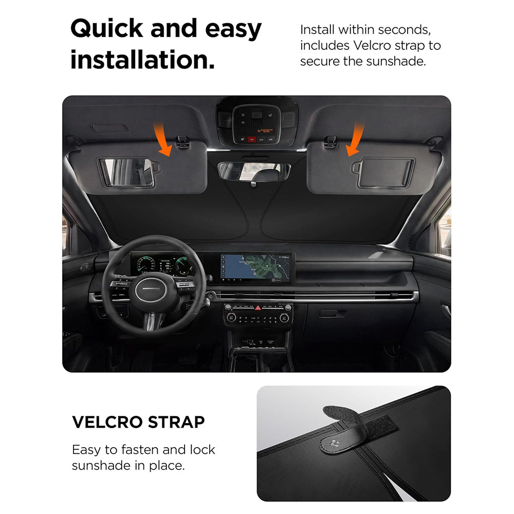 Spigen UO260 Car Windshield Sunshade, 85cm x 148cm ACP11460