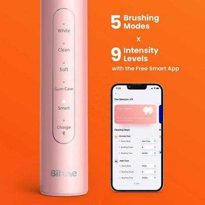 Bitvae S2 Smart Electric Toothbrush, Pink