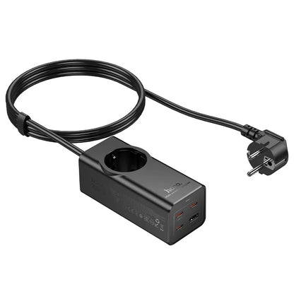 HOCO NS9 Extension Cord, 1 x Schuko, Black