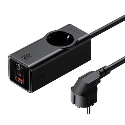 McDodo CH-4620 Extension Cord, 1 x Schuko, Black