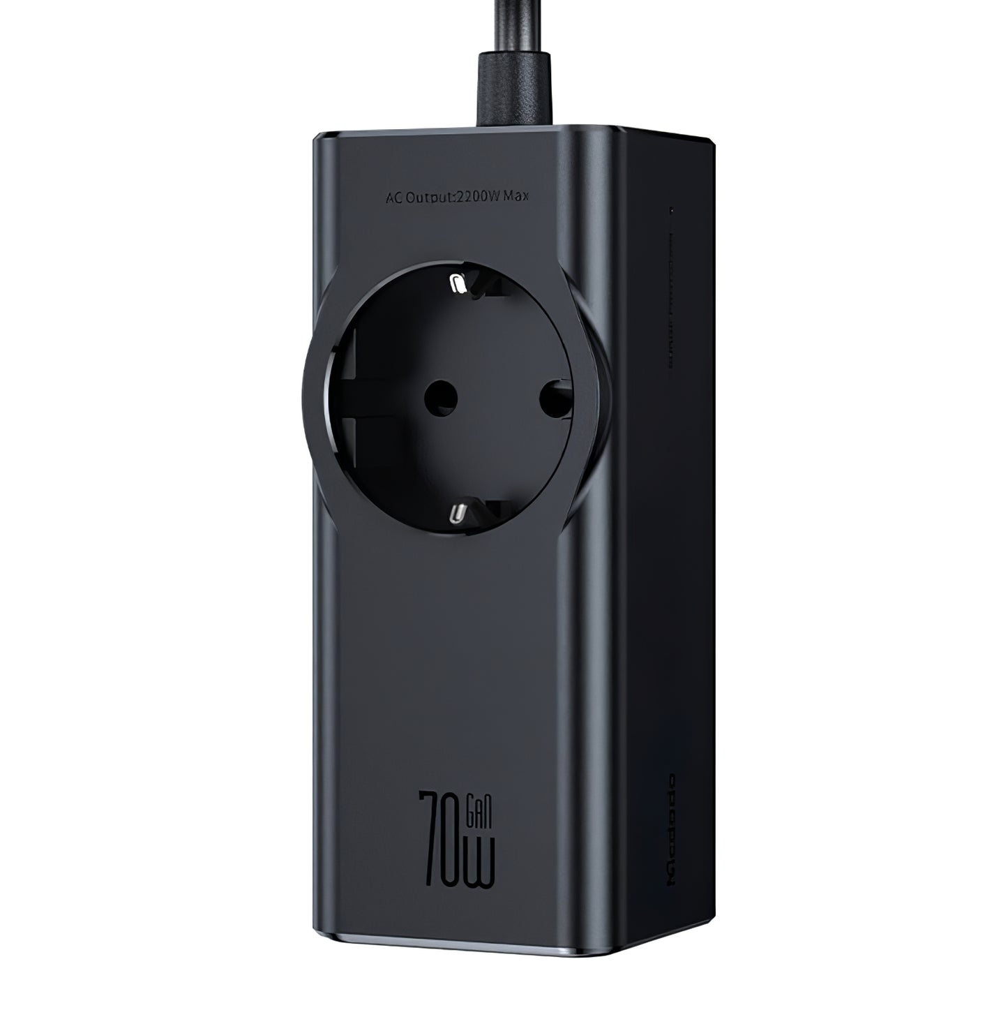McDodo CH-4620 Extension Cord, 1 x Schuko, Black
