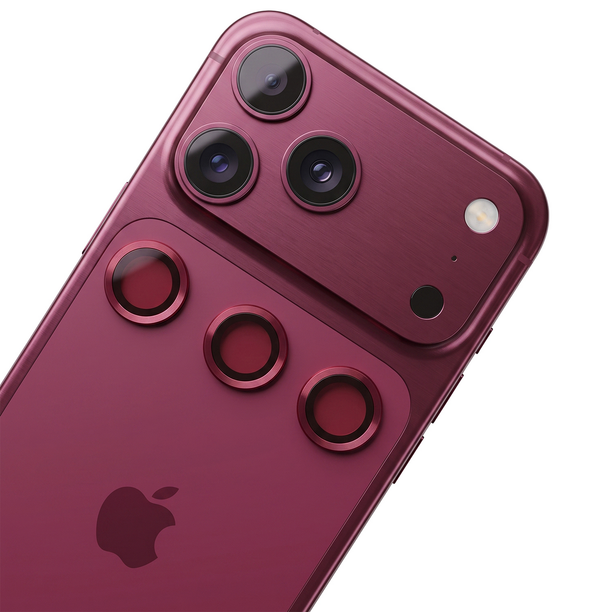 OEM Rear Camera Protection Frame for Apple iPhone 18 Pro Max, Tempered Glass, Burgundy