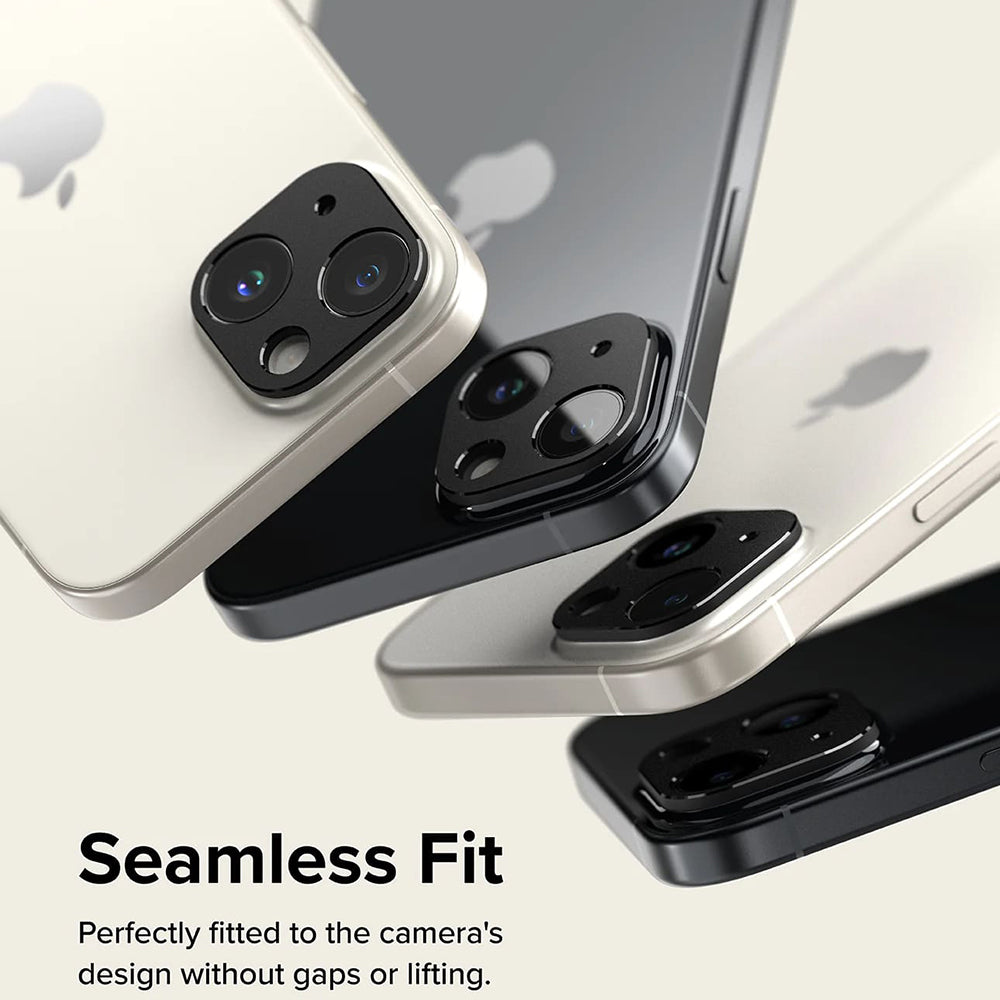 Ringke Styling Rear Camera Protection Frame for Apple iPhone 15 Plus / 15, Aluminum, Black