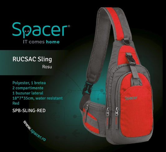 Spacer Sling Backpack for Tablet up to 8inch, Red