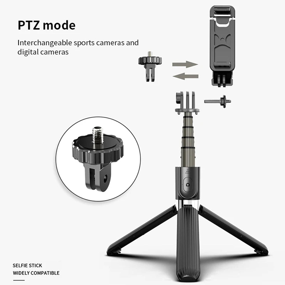 Selfie Stick Bluetooth Techsuit L03, Universal, Black