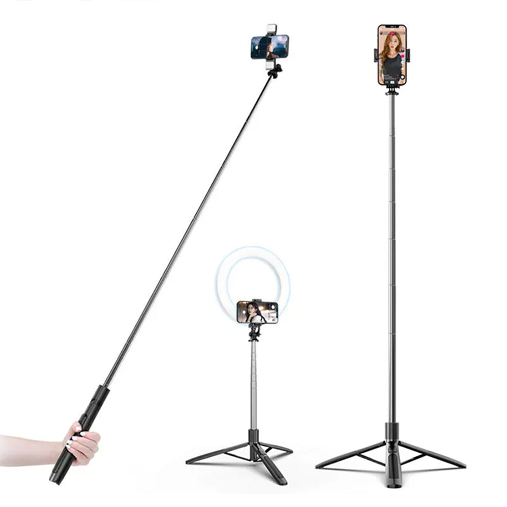 Selfie Stick Bluetooth Techsuit Q05, Universal, Black