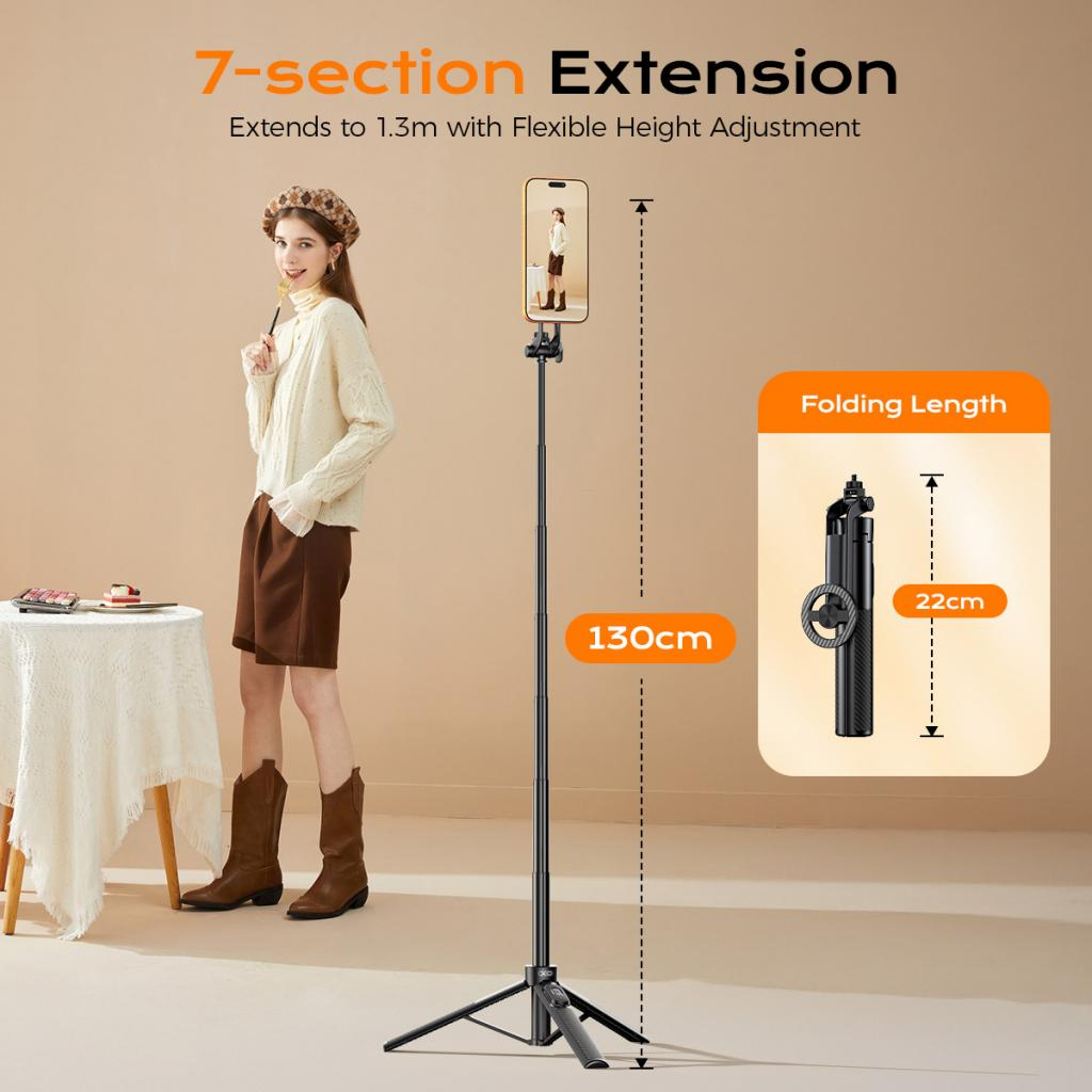 Selfie Stick Bluetooth XO Design SS30, Universal, Black