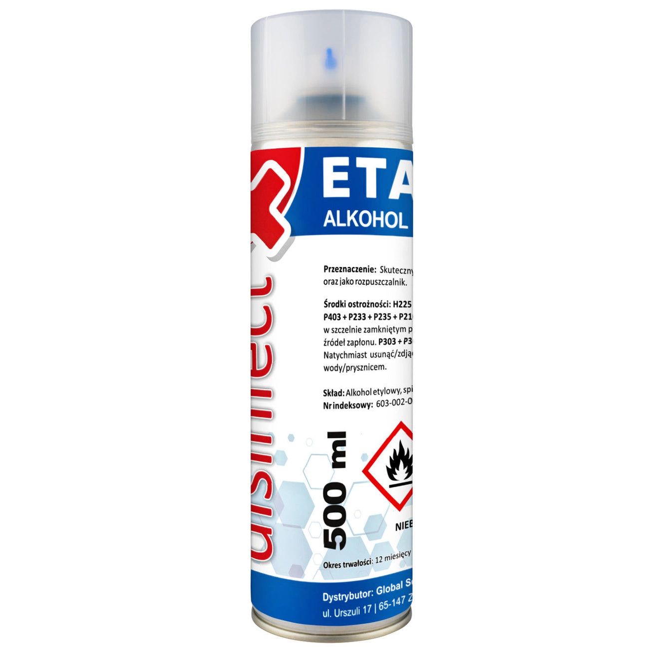 OEM Ethyl Alcohol Cleaning Spray, 500ml