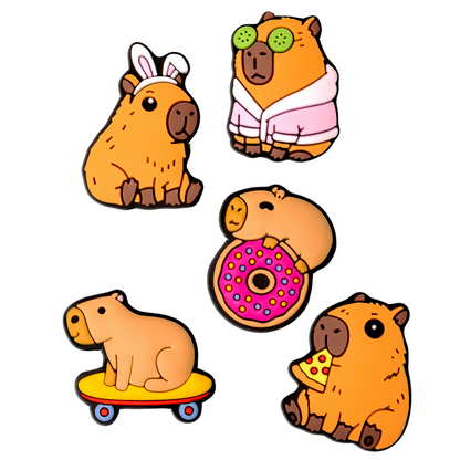 3D OEM Capybara Sticker for Phone / Tablet Case, Set of 5, Multicolor