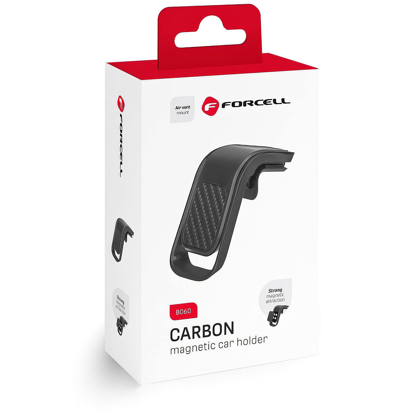 Forcell Carbon B060 Car Mount, Universal, Black