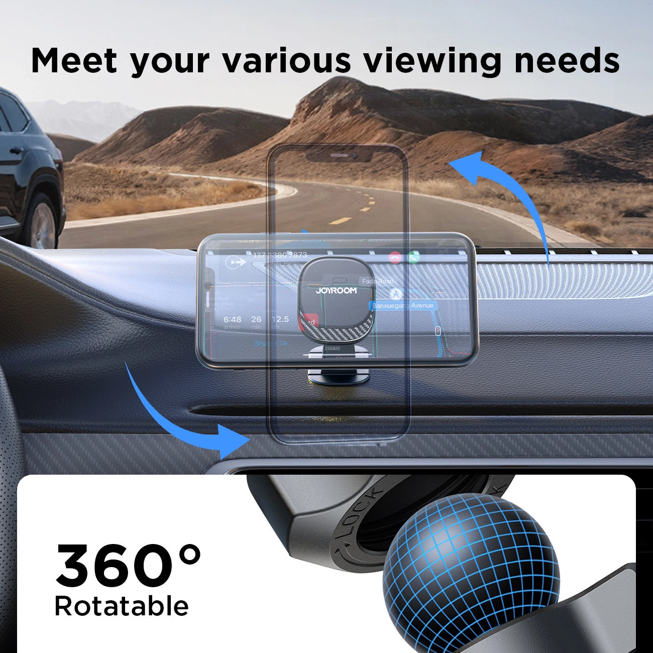 Joyroom JR-ZS400 Magnetic Car Mount, Universal, Black 