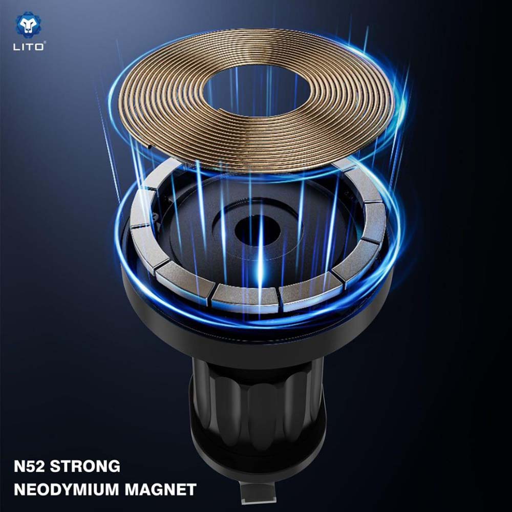 Lito LT-W05 Universal Magnetic Car Holder, Black