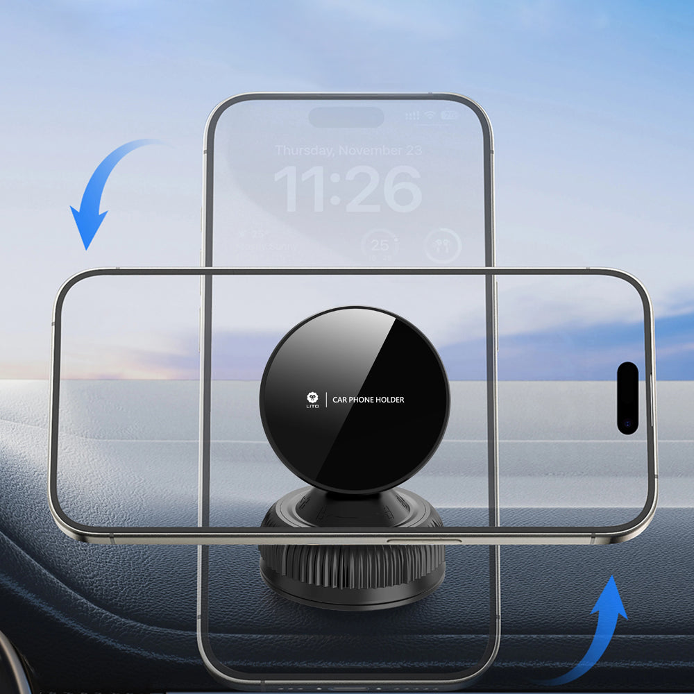 Lito LT-W12 Universal Magnetic Car Holder, Black