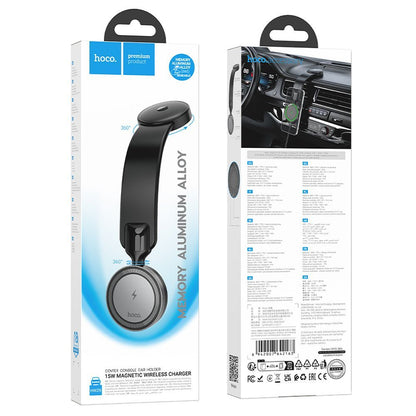 HOCO HW29 Wireless Car Charger, 15W, 1.67A, Black