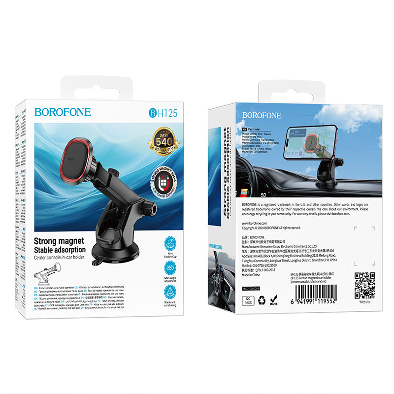 Borofone BH125 Roman Magnetic Car Mount, Universal, Black