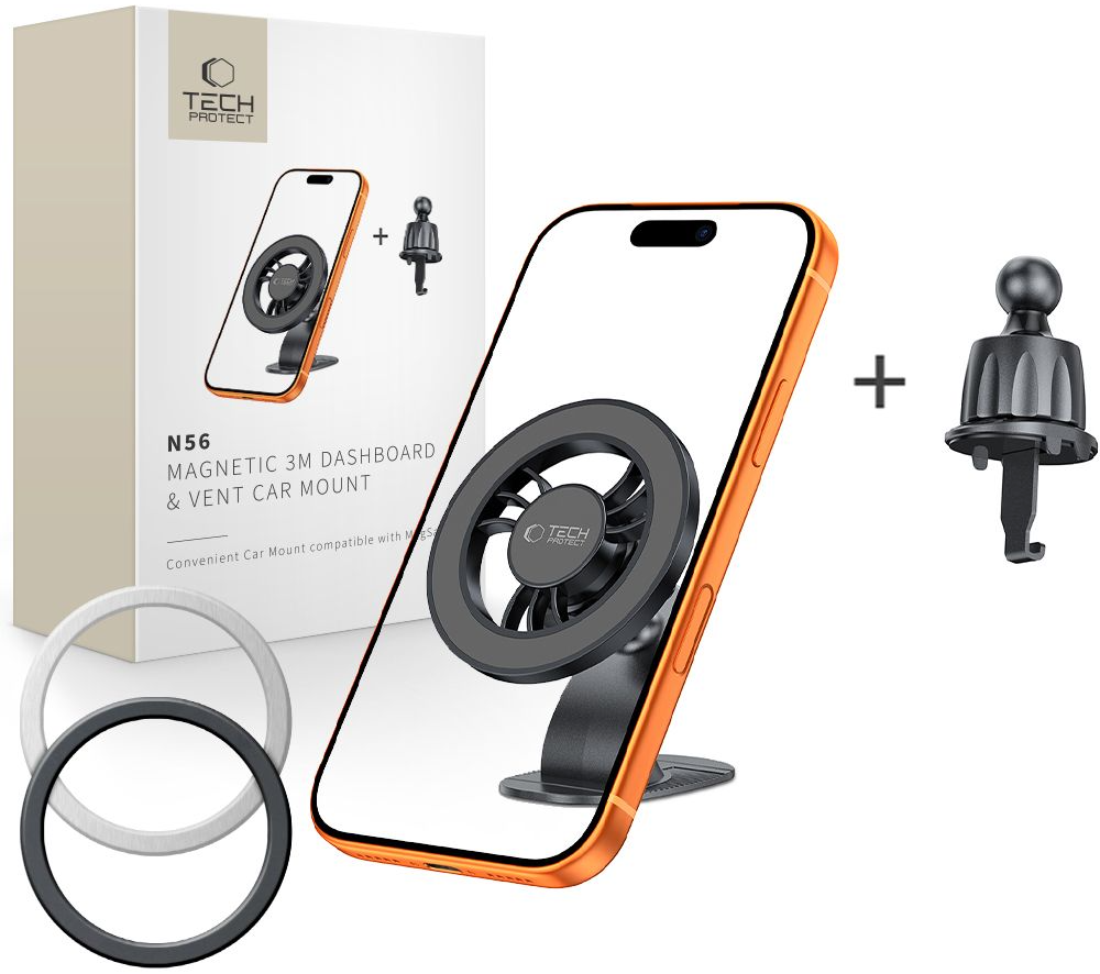Tech-Protect N56 2in1 II Magnetic Car Mount, Universal, Black