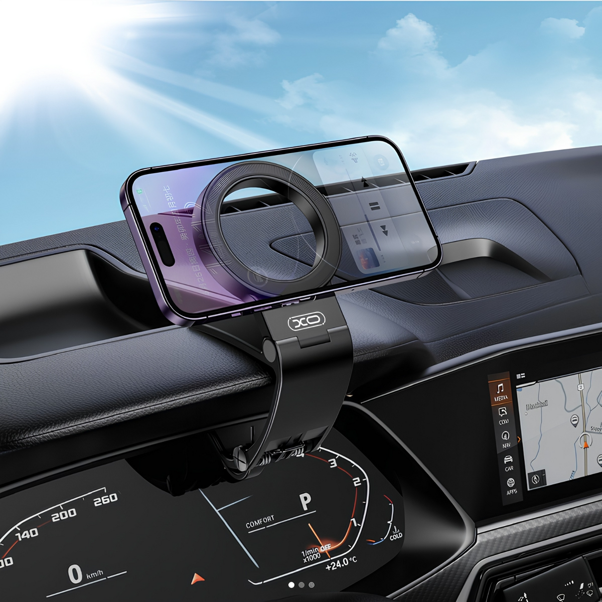 XO Design C191 Magnetic Car Mount, Universal, Black