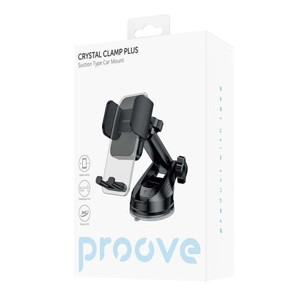 Proove Crystal Clamp Plus Dash Car Holder, 4.7inch - 6.9inch, Black CHCSP0000001