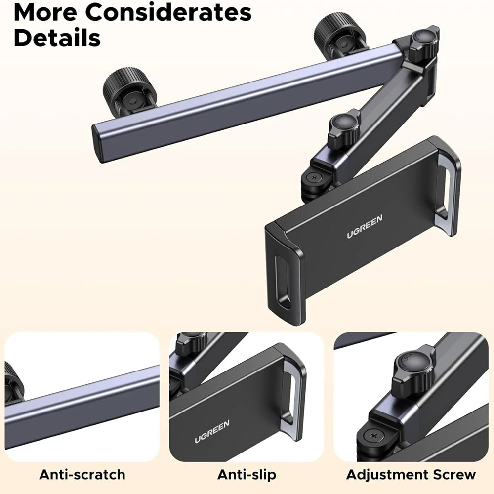 UGREEN LP904 Car Headrest Mount (55443), 4.7inch - 9.8inch, Black