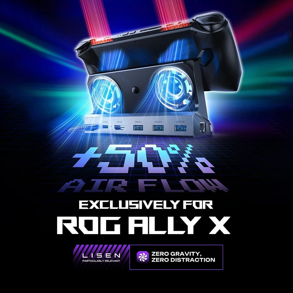 Hub Support with Cooler Lisen S1 for ROG / Lenovo / Razer / Aya / Logitech / Onexplayer Series, Black YL0423110005