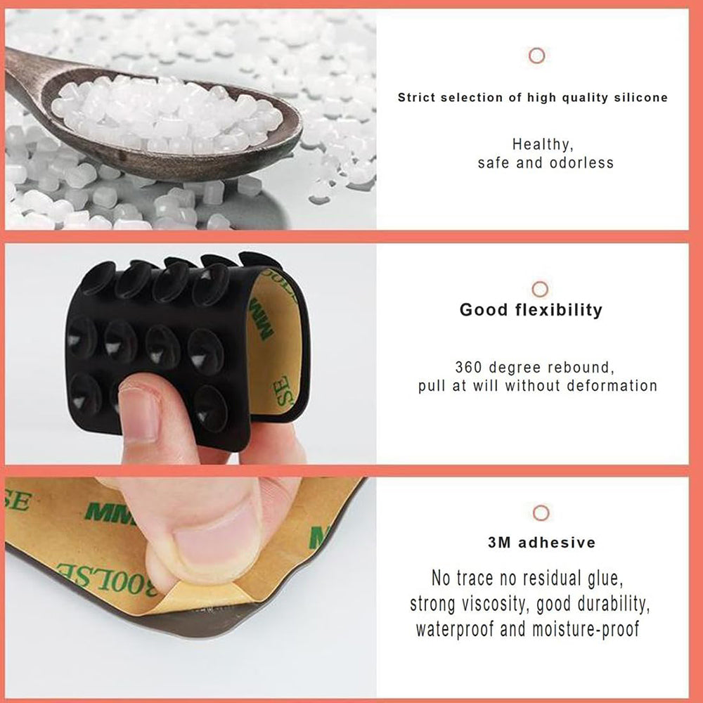 Techsuit SC-PAD2 Suction Cup Holder, Black