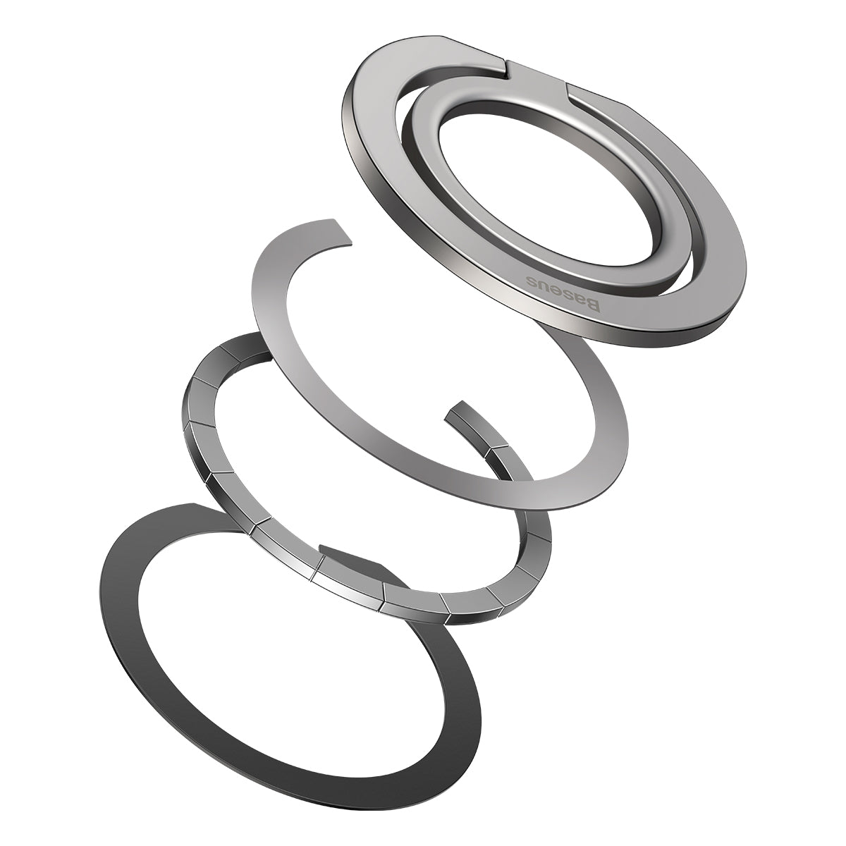 Baseus Halo Ring Holder, Universal, Silver SUCH000012