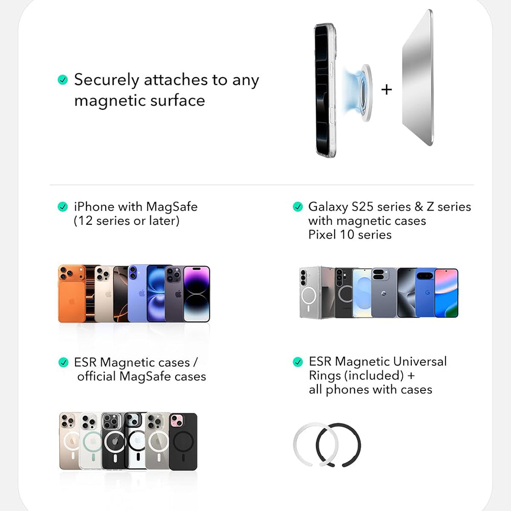 ESR HaloLock Ring Holder, White