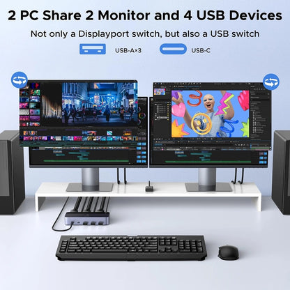 UGREEN AK700 (55851) Gray DisplayPort Video Switch