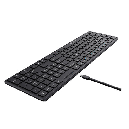 HAVIT KB252 Wired USB Keyboard, USB-C, 1.5m, Black